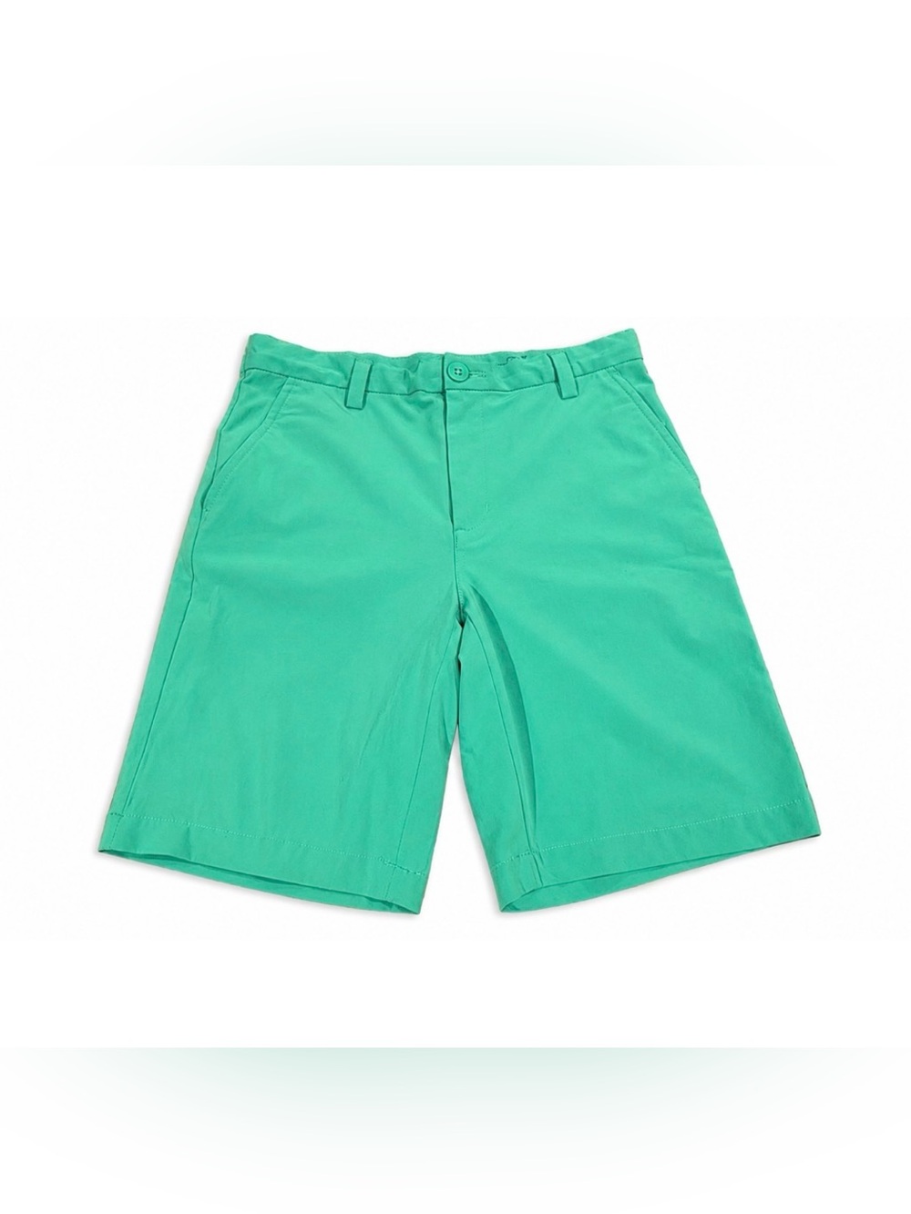 Vineyard Vines Boys Size 12 Green Performance Shorts Flat Front Adjustable Waist
